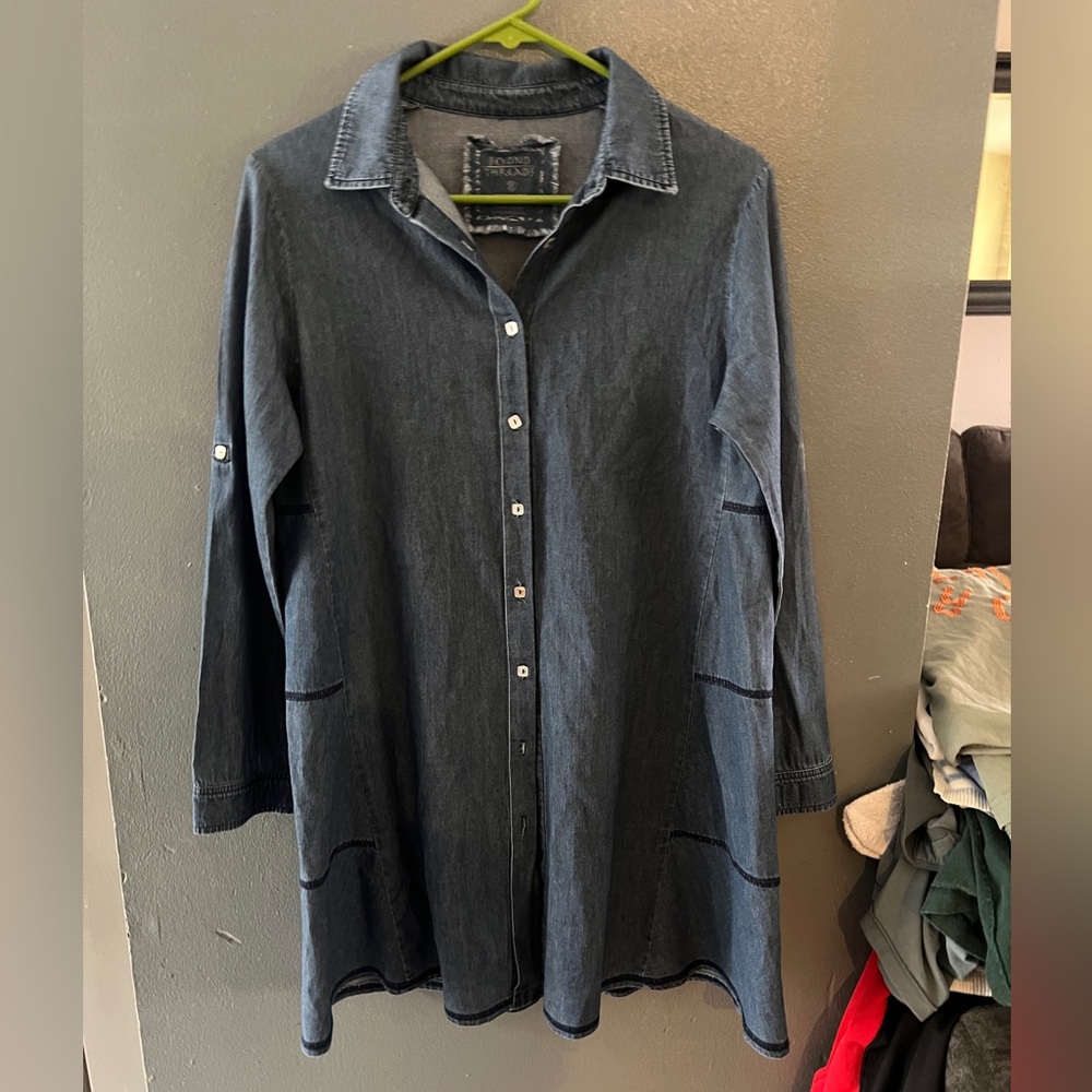 Beyond threads denim tunic